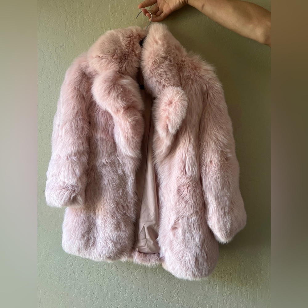 Authentic Pink Fox Fur Coat size 4